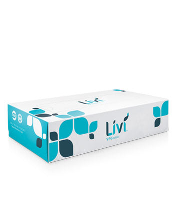 8.37x8.07 Solaris Livi VPG Select Boxed Facial Tissue White 2-Ply Flat Box 30 boxes of 100 Tissues