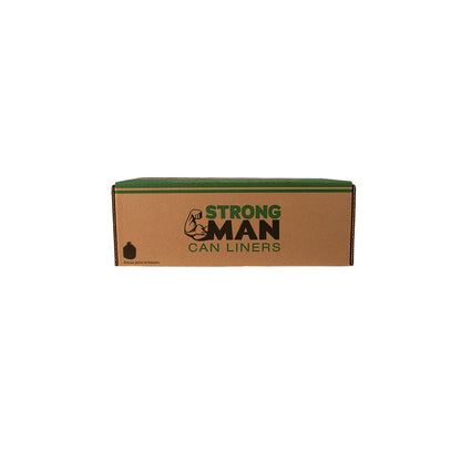 38x58 60 Gal Strongman 33 mic Black LLD Repro Liner Perforated Rolls 100/cs