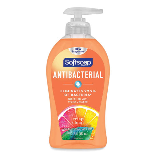 11.25oz Softsoap Colgate Antibacterial Hand Soap, Crisp Clean, Pump Bottle, 1 PK