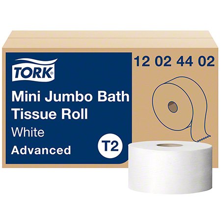 Essity Tork Advanced Mini Jumbo Tissue White 3.6" X 751' 2-Ply 7.36" 12 / cs