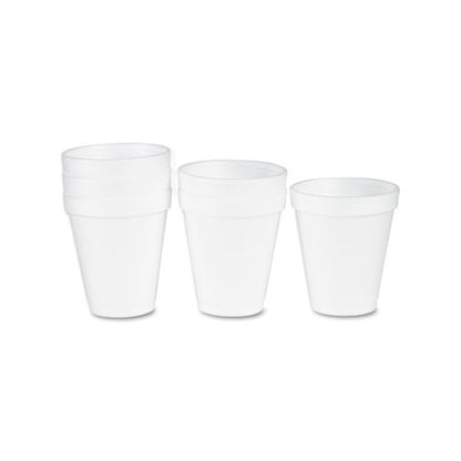 6oz 6J6 Dart Foam Drink Cups, White, 1000/cs