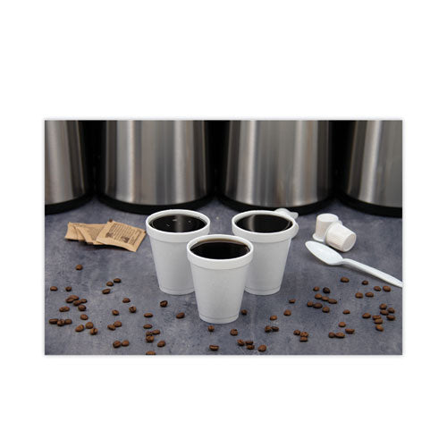 6oz 6J6 Dart Foam Drink Cups, White, 1000/cs