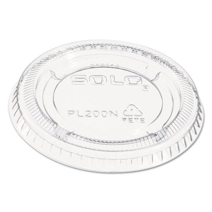 1.5-2.5oz Portion Cup Lids Solo Pet, Clear, 2,500/cs