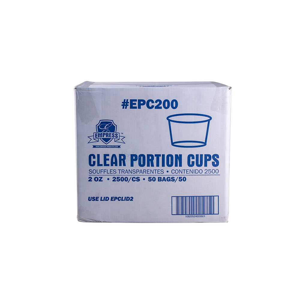 2oz Empress Plastic Portion Cups Clear 2500/cs