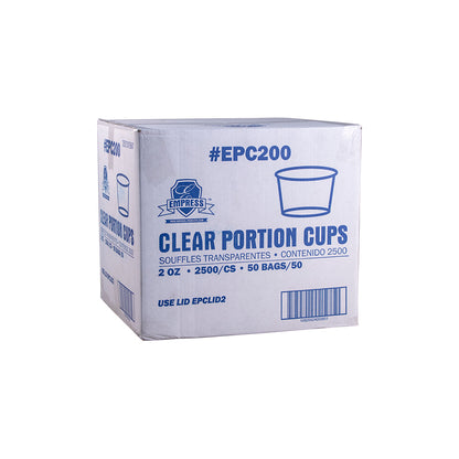 2oz Empress Plastic Portion Cups Clear 2500/cs