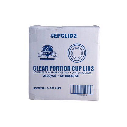 1.5-2.5oz Plastic Portion Cup Lids Empress 2500/cs