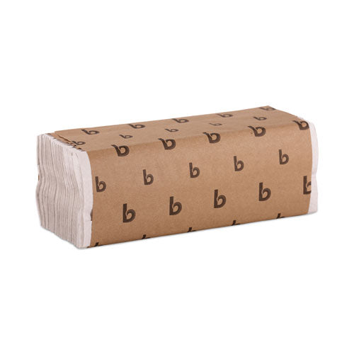 Boardwalk C-Fold Paper Towels, 1-Ply, 11.44 x 10, Bleached White, 198 Sheets/Pack, 12 Packs/Carton