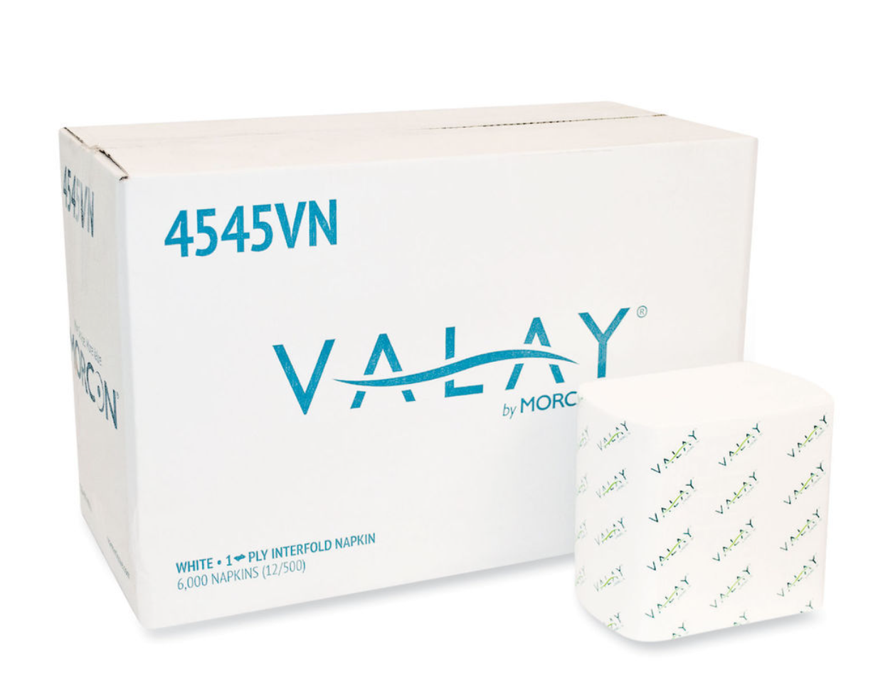 6.3x8.85 Valay Interfolded Napkins White, 1-Ply 6000/cs