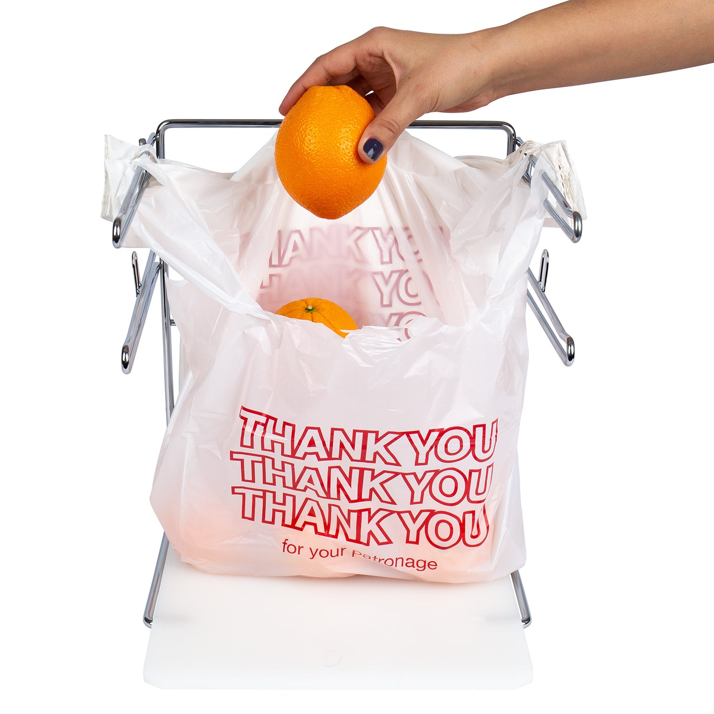 11.5x6.5x21 12 Mic, Thank You T-Sack, White/Red, 1000/cs