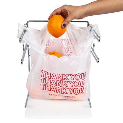 11.5x6.5x21 12 Mic, Thank You T-Sack, White/Red, 1000/cs