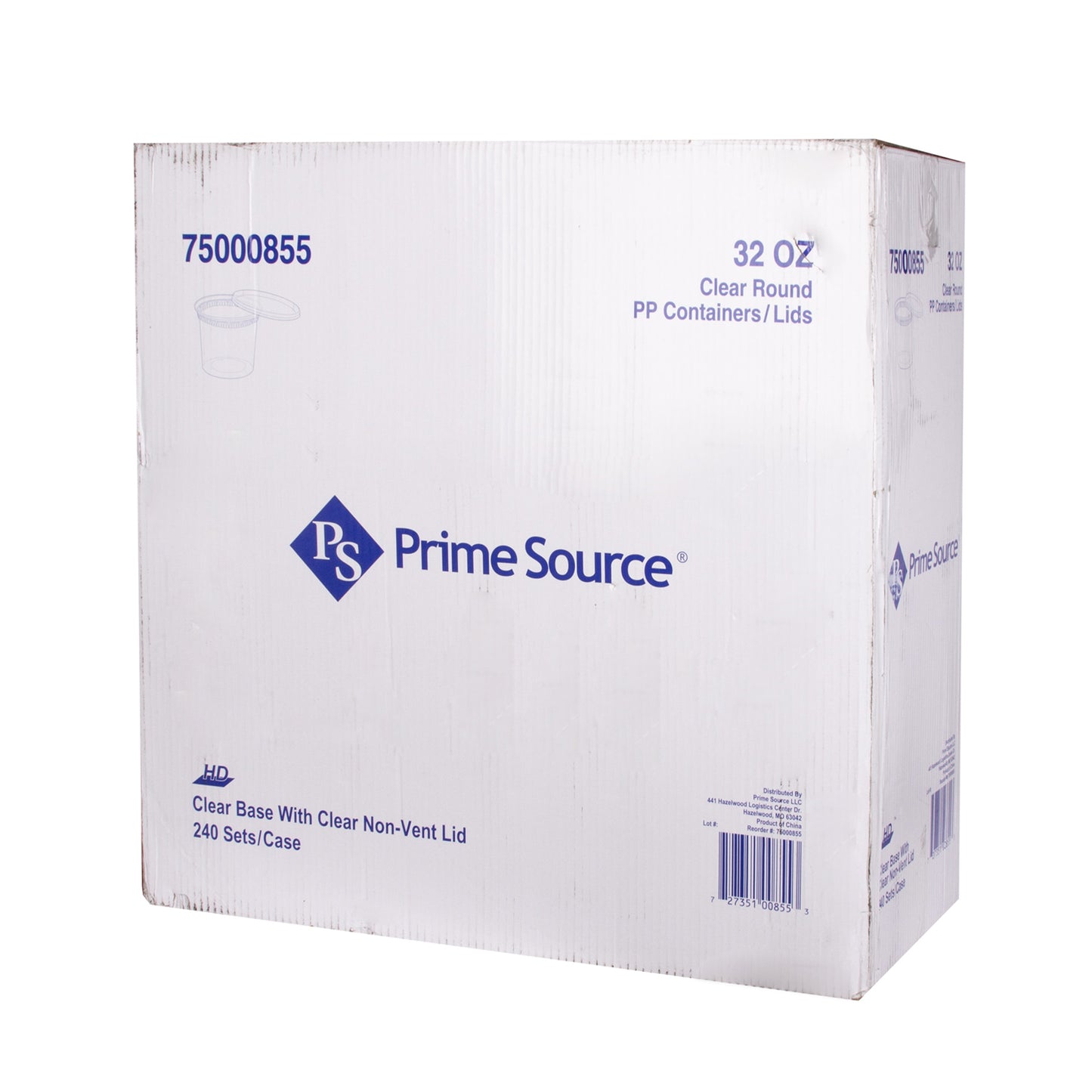 Prime Source Polypropylene Select Deli Combo Lid, Clear, 32 oz, 1/CA/240