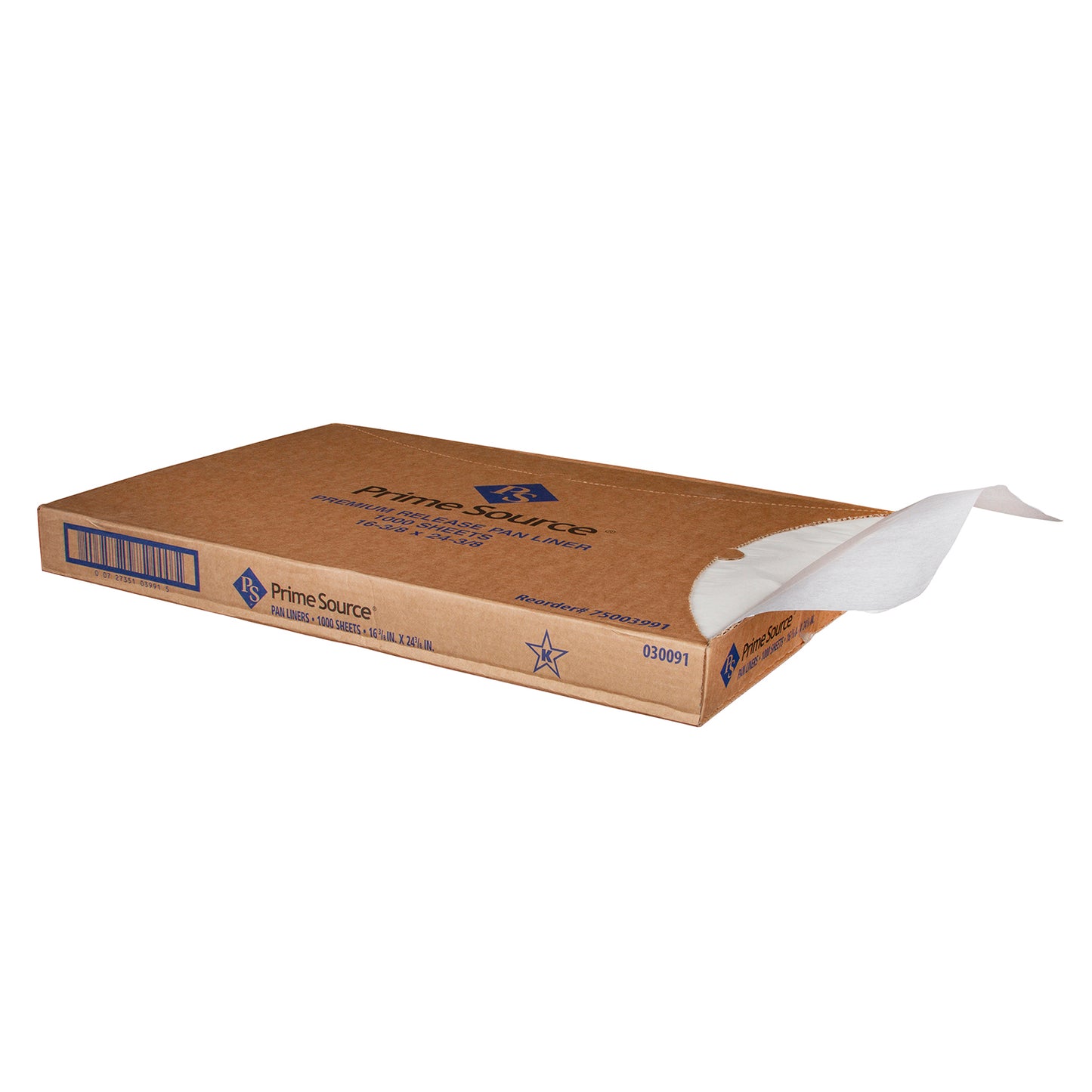 Prime Source Silicone Pan Liner, White, 24 Lb, 16.38" x 24.38, 1000/cs