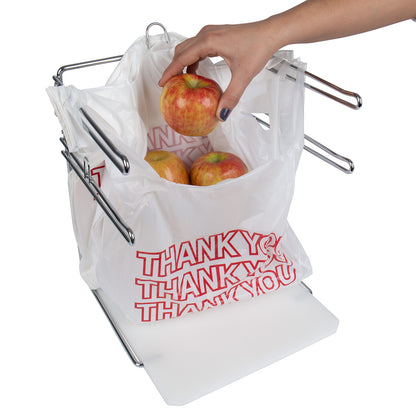 13x8x22 T-Sack "Thank You" Grocery Bag, White/Red, 16 Mic, 1000/cs