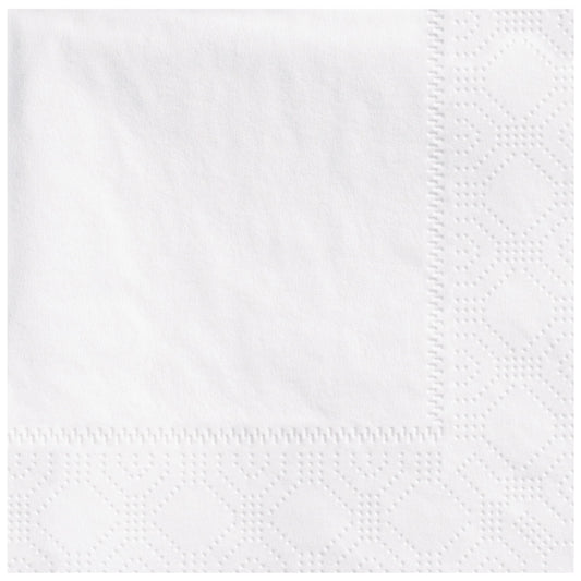 Beverage Napkins 9-1/2x9-1/2 1/4 Fold White 2-Ply 1000/cs