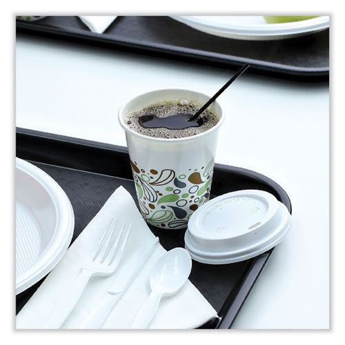 5.25 inch Single-Tube Stir-Straws, Polypropylene, Black, 1,000/pack