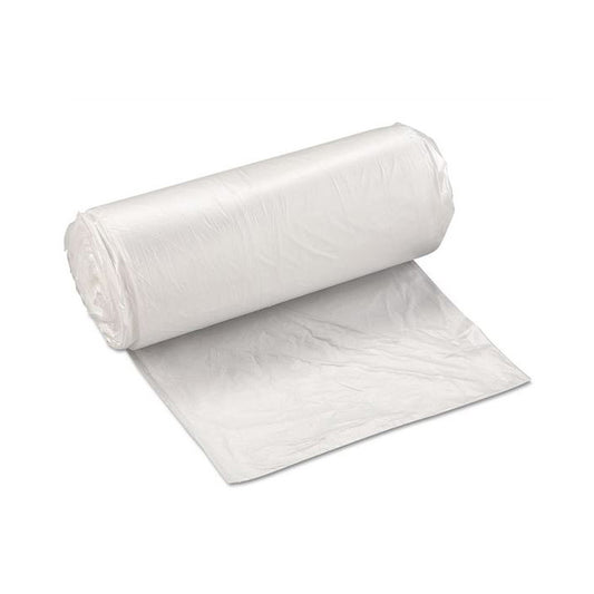 24x24 Natural HDPE 8-10 Gal Can Liners, 6 mic, 0.24 Mil, 1000/cs