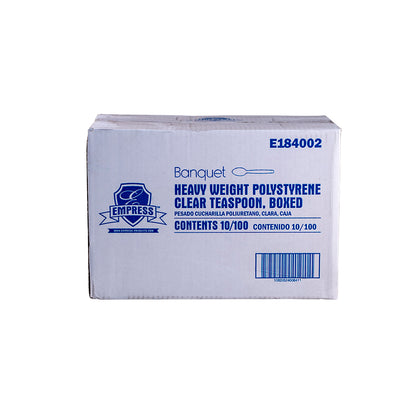 Heavyweight Banquet Teaspoon PS Clear Boxed 1000/cs