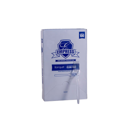 Heavy Weight Banquet Fork PS Clear Boxed, 1000/cs