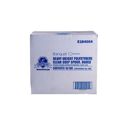Heavyweight Banquet Soupspoon PS Clear Boxed 1000/cs