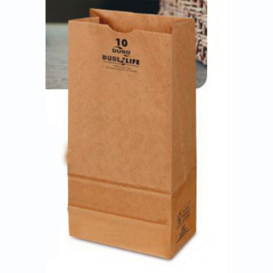 40# 100% Recycled Grocery Bag 7.75x4.81x16 Dubl Life Kraft 1/500