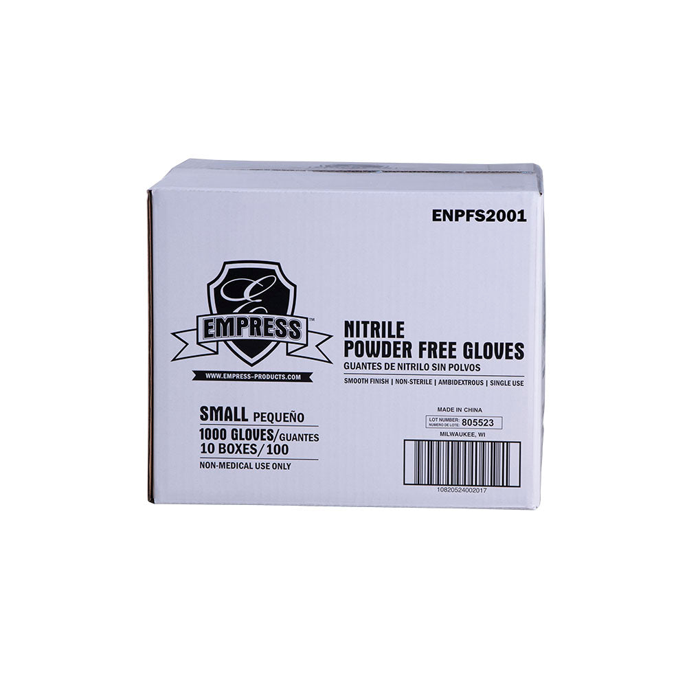 Small Nitrile Glove Blue Empress Powder Free 10 boxes of 100