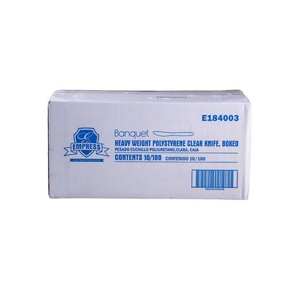 Heavyweight Empress Banquet Knife PS Clear Boxed 1000/cs