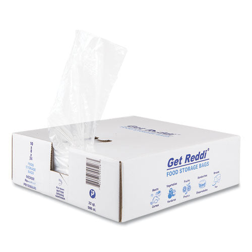10x8x24 Food Bags, 5.5 gal, Clear, 500/ct