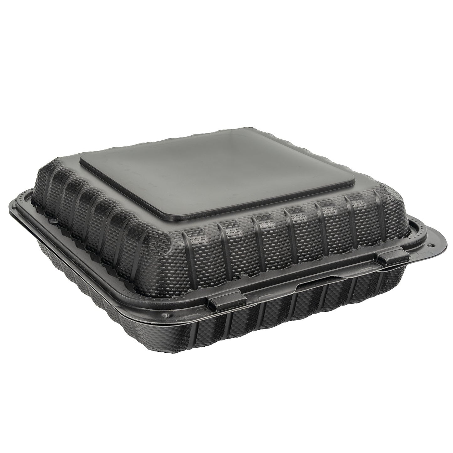 9x9 1 Compartment MFPP Hinge Container Black 150/cs