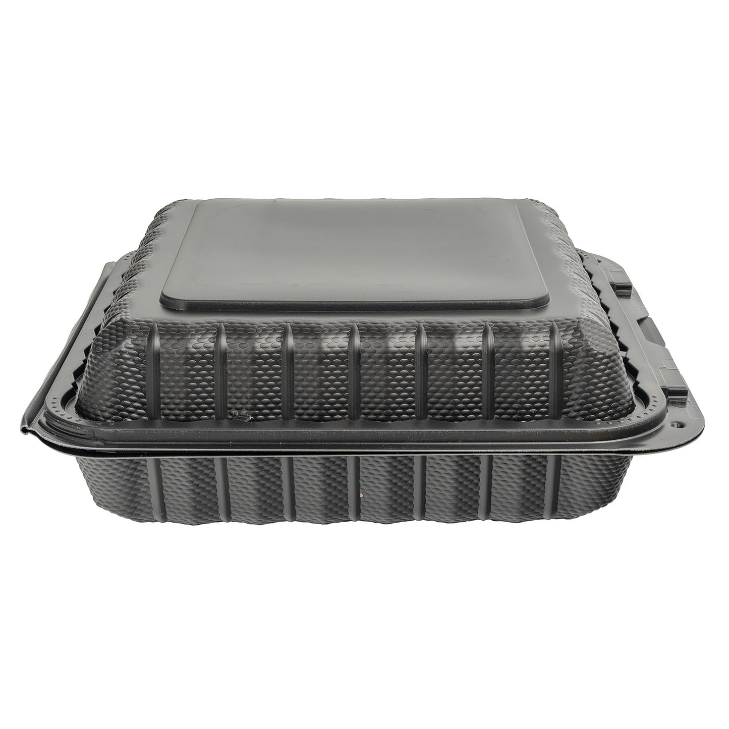 9x9 1 Compartment MFPP Hinge Container Black 150/cs