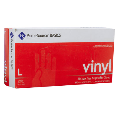 Large Vinyl Powder Free Glove, Clear, Prime Source 1000/cs