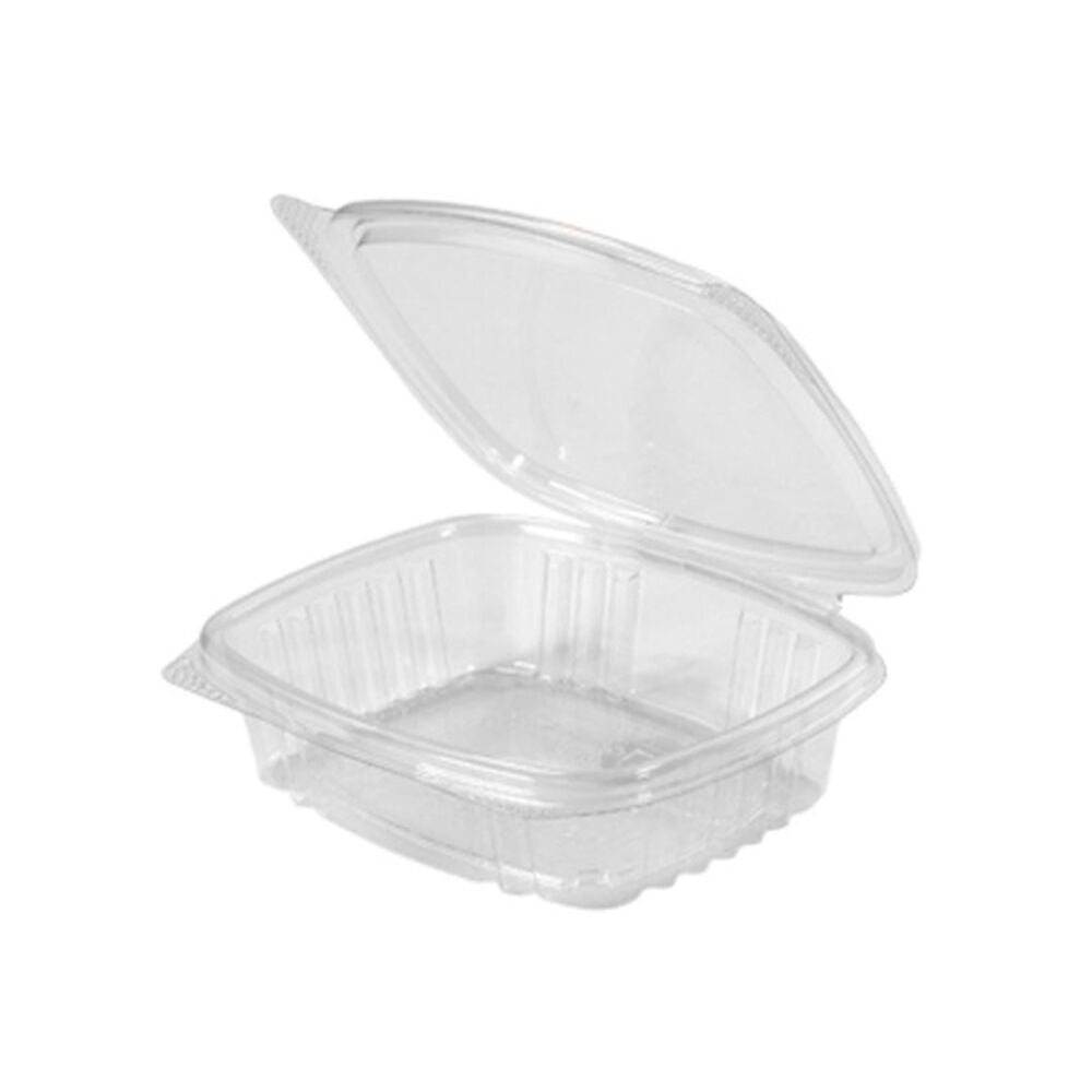 8oz APET Hinged Deli Container, Clear, 200/cs