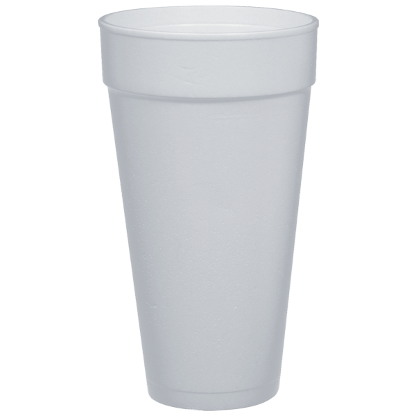 24oz 24J16 DART Foam Drink Cups, Hot/cold, White, 500/cs