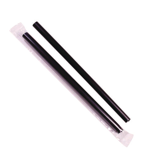 9 inch Boba Straws, Black, 1,600/ct