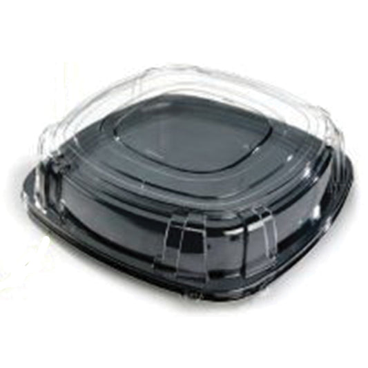 11" Black PET Square Tray 1/CS/25