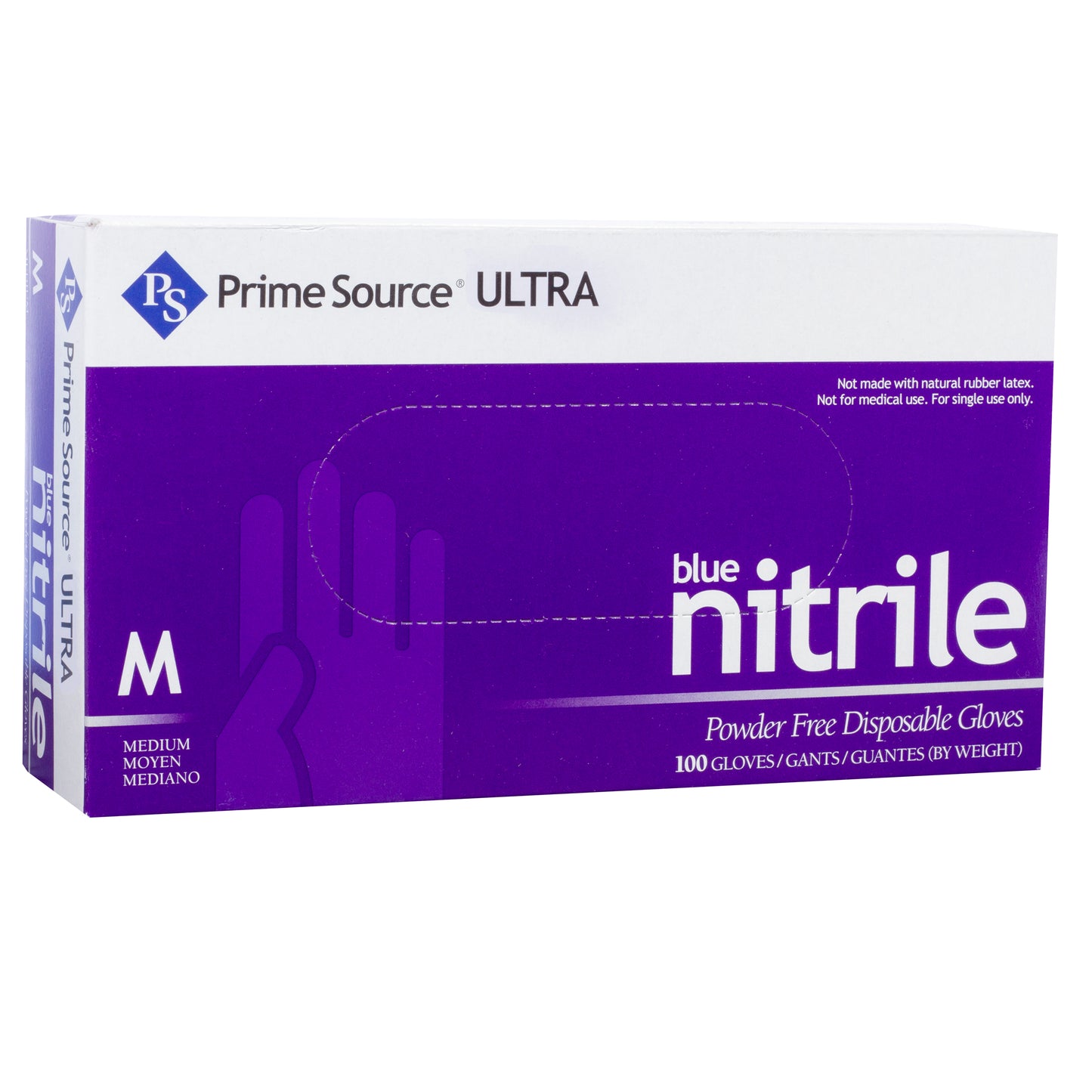 Medium Nitrile Gloves, Blue, Prime Source Ultra, Powder Free, 1000/cs
