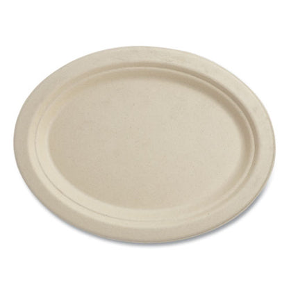 9.9x12 Fiber Plates, Oval, Natural, 500/ct