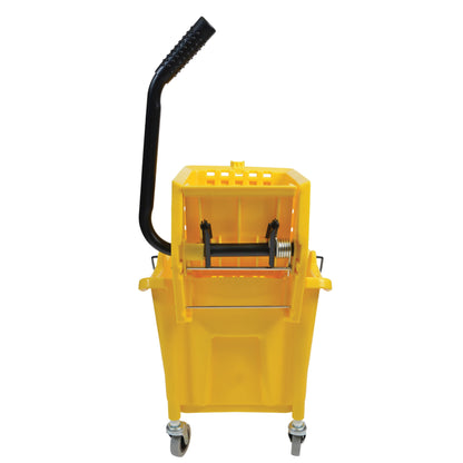 35 Quart Yellow Plastic Mop Bucket With Side Press Wringer 1/EA