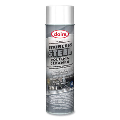 Stainless Steel Polish and Cleaner, Lemon Scent, 15 oz Aerosol Spray 1 PK