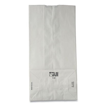 #6 Grocery Paper Bag 6x3.63x11.06 White 500/Bundle