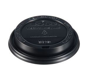 10-24oz Solo Cup Lid Travel Black For Paper Hot Cup 1000/cs
