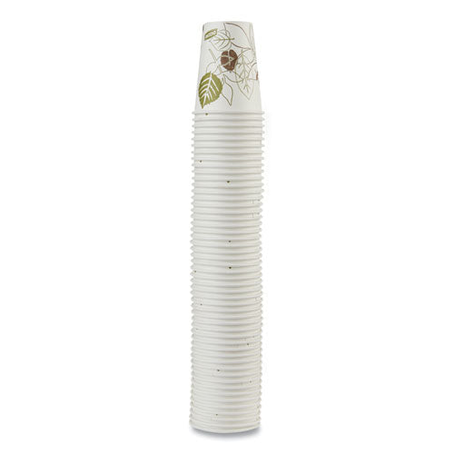 8oz Pathways Paper Hot Cups, White/green, 50/pk