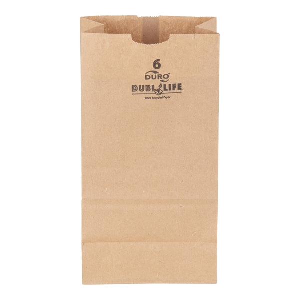 #6 Duro Dubl Life 35# Basis SOS Bag 6x3.6x11 Kraft 500/cs
