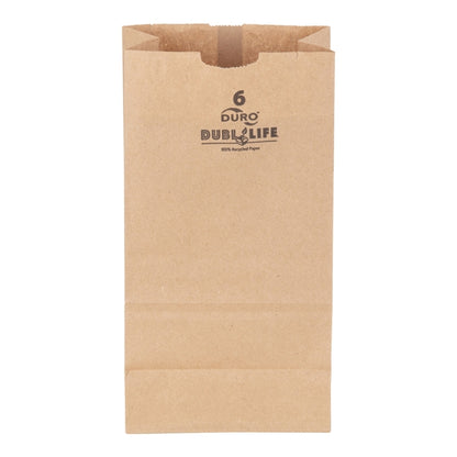 #6 Duro Dubl Life 35# Basis SOS Bag 6x3.6x11 Kraft 500/cs