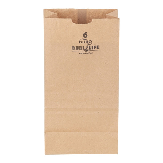 #6 Duro Dubl Life 35# Basis SOS Bag 6x3.6x11 Kraft 500/cs