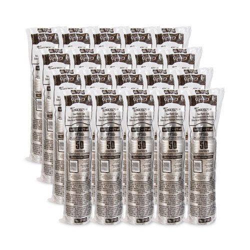 16oz Ultra Clear Pet Cups, Squat, 50/pk