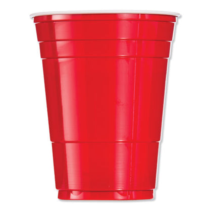 16oz SOLO Party Plastic Cold Drink Cups, Red, 50/pk