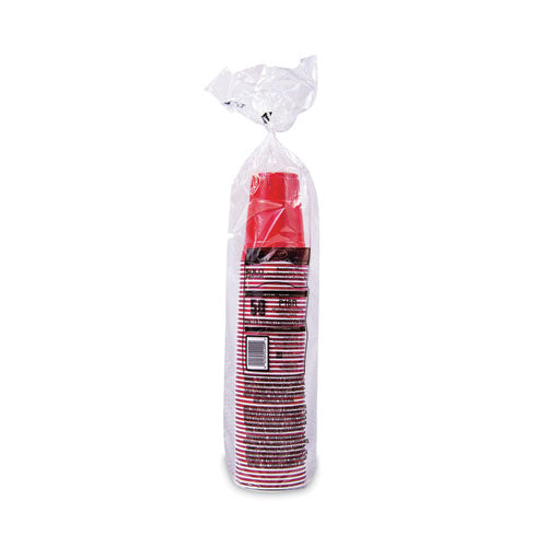 16oz SOLO Party Plastic Cold Drink Cups, Red, 50/pk