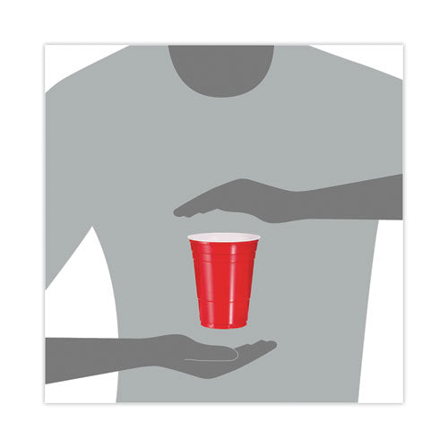 16oz SOLO Party Plastic Cold Drink Cups, Red, 50/pk