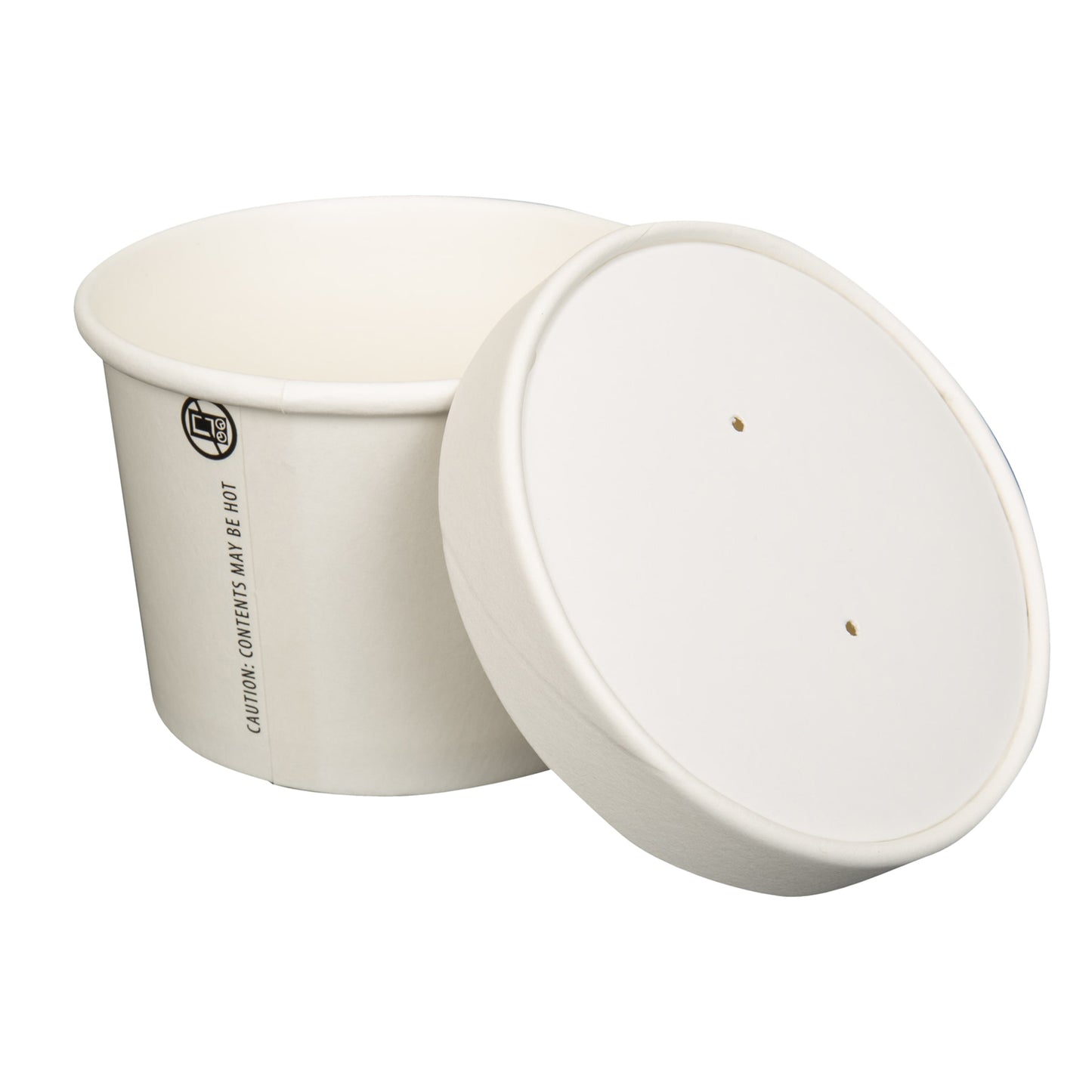 16oz Prime Source Hot/Cold Food Paper Container, White, 500/cs