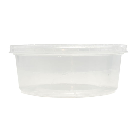 8oz EcoSystems Polypropylene Round Deli Container, Translucent, 500/cs
